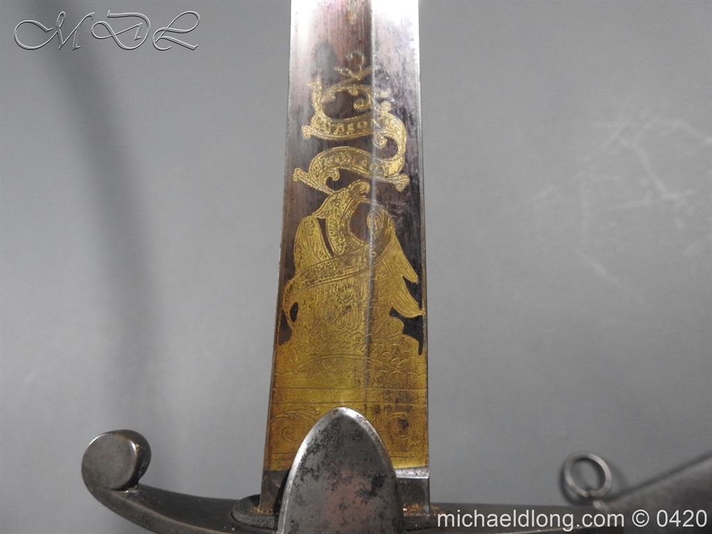 British 1796 Blue and Gilt Officer's Sword - Image 23