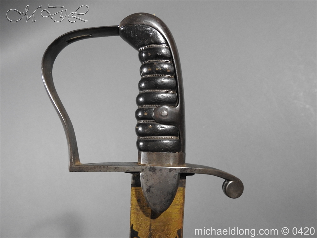 British 1796 Blue and Gilt Officer's Sword - Image 24