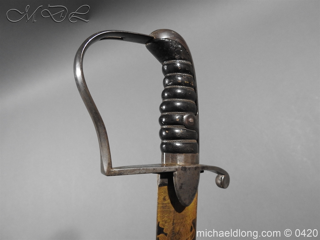 British 1796 Blue and Gilt Officer's Sword - Image 29