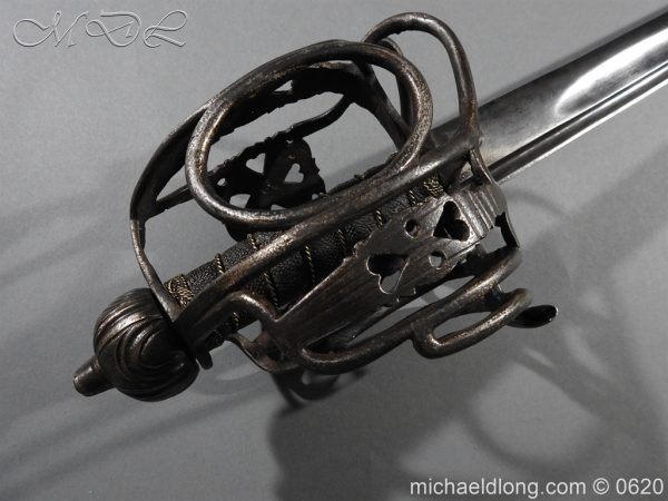 British Basket Hilted Dragoon Sword c 1780 - Image 8