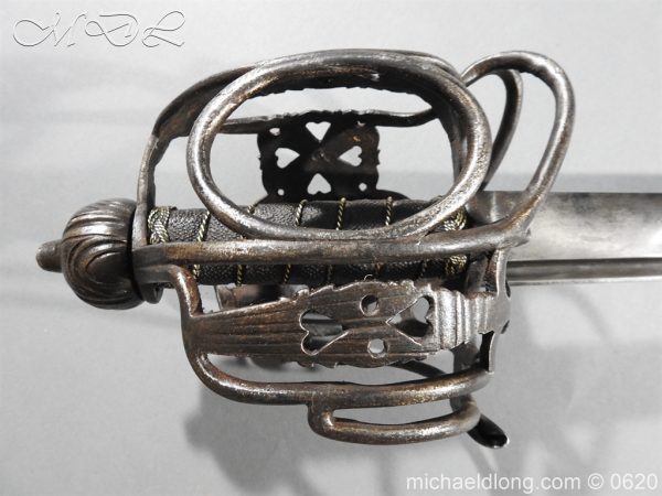 British Basket Hilted Dragoon Sword c 1780 - Image 12