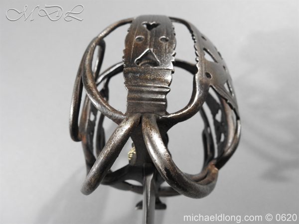British Basket Hilted Dragoon Sword c 1780 - Image 14