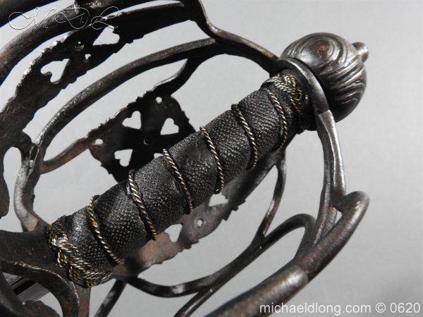 British Basket Hilted Dragoon Sword c 1780 - Image 17