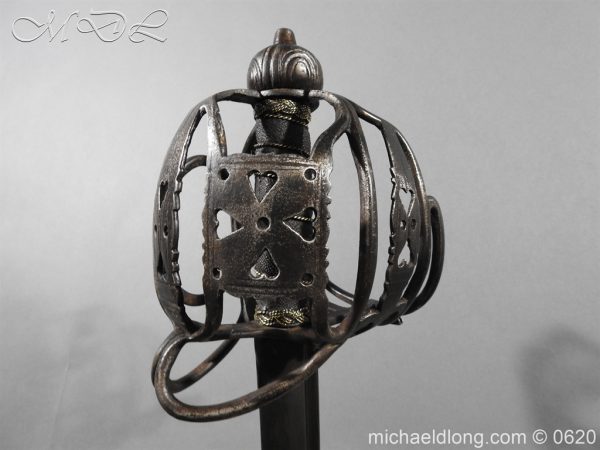 British Basket Hilted Dragoon Sword c 1780 - Image 19
