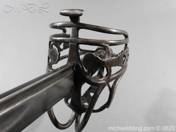 British Basket Hilted Dragoon Sword c 1780 - Image 21