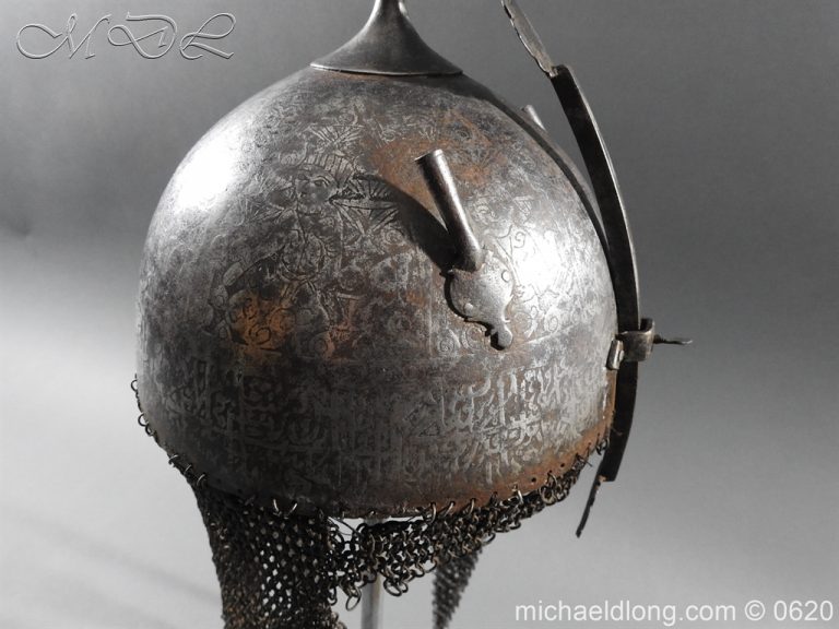 Ancien Casque Persan Kula Khud En Fer - Antiquité Militaire Blitz, Vers 1800-1849