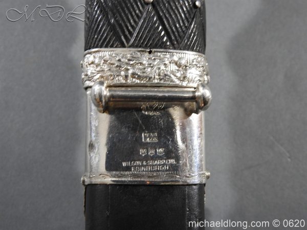 1st Highland Light Infantry Silver Mounted Dirk and Sgian Dubh - Image 13