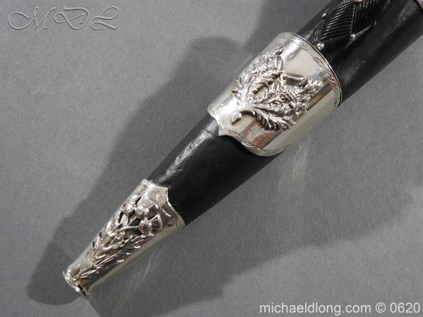1st Highland Light Infantry Silver Mounted Dirk and Sgian Dubh - Image 9