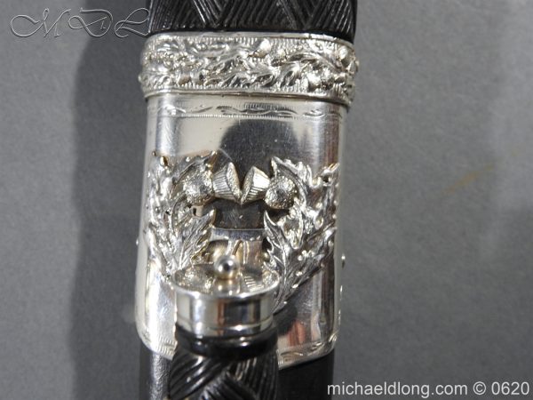 1st Highland Light Infantry Silver Mounted Dirk and Sgian Dubh - Image 7