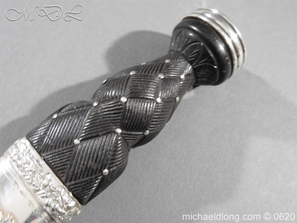 1st Highland Light Infantry Silver Mounted Dirk and Sgian Dubh - Image 6