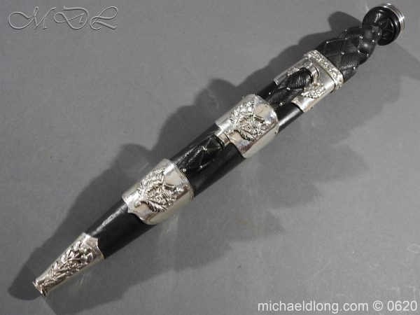 1st Highland Light Infantry Silver Mounted Dirk and Sgian Dubh - Image 5