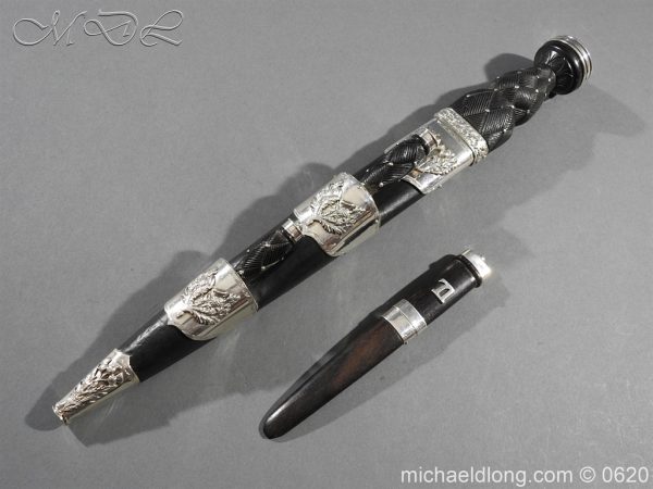 1st Highland Light Infantry Silver Mounted Dirk and Sgian Dubh - Image 3