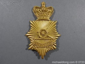 Royal Regiment of Artillery Victorian NCO’s bell-top shako plate