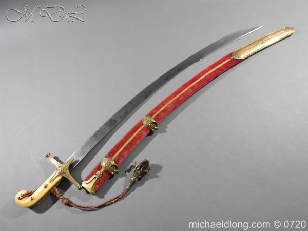 9th Lancer's 1822 pattern Mameluke Officer's Full Dress Sword - Image 6