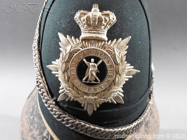 Dundee Highlanders Victorian Green Cloth Helmet - Image 3