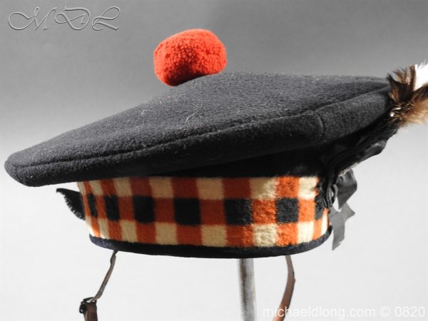 Kings Own Scottish Borderers Officer's Kilmarnock Bonnet - Image 6