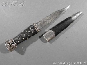 Gordon Highlanders Sgian Dubh with Etched Blade