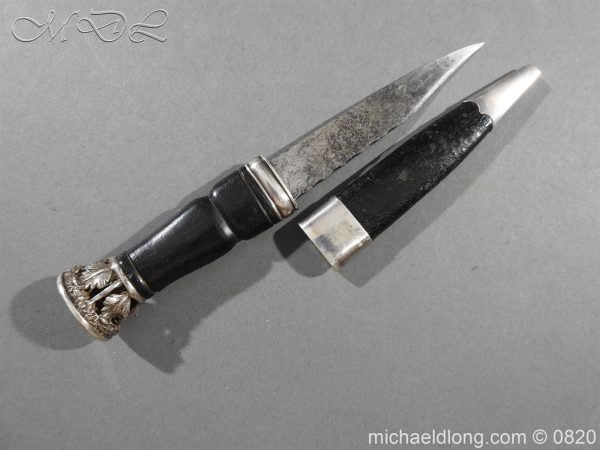 Gordon Highlanders Sgian Dubh with Etched Blade - Image 4