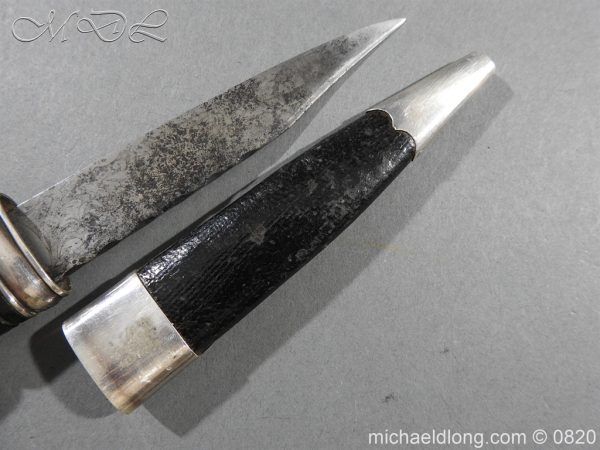 Gordon Highlanders Sgian Dubh with Etched Blade - Image 6