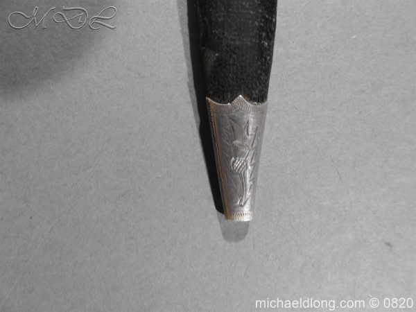 Gordon Highlanders Sgian Dubh with Etched Blade - Image 12