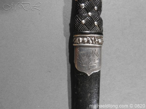 Gordon Highlanders Sgian Dubh with Etched Blade - Image 13