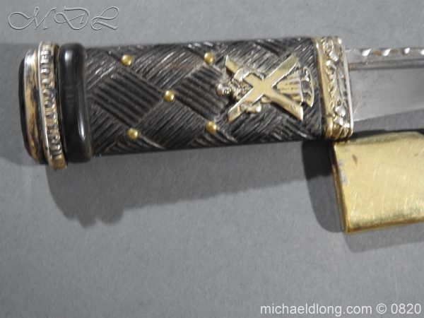 Black Watch Sgian Dubh Hallmarked Silver Mounts - Image 2