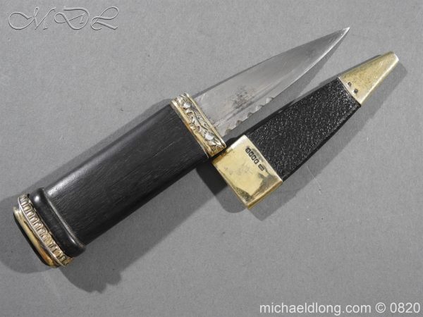 Black Watch Sgian Dubh Hallmarked Silver Mounts - Image 4