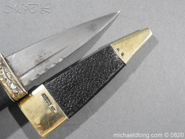 Black Watch Sgian Dubh Hallmarked Silver Mounts - Image 6