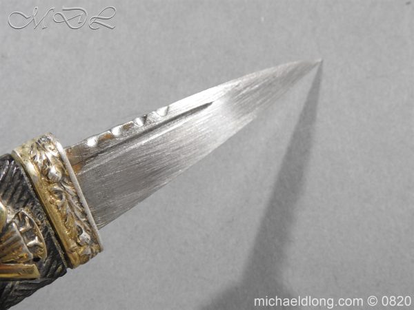 Black Watch Sgian Dubh Hallmarked Silver Mounts - Image 12