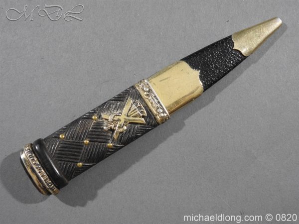 Black Watch Sgian Dubh Hallmarked Silver Mounts - Image 16