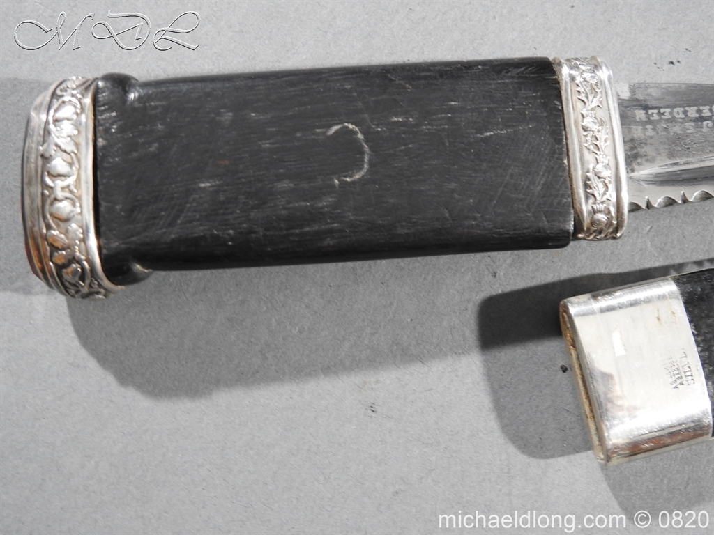Cameron Highlanders Volunteer Sgian Dubh Silver Mounts - Image 5