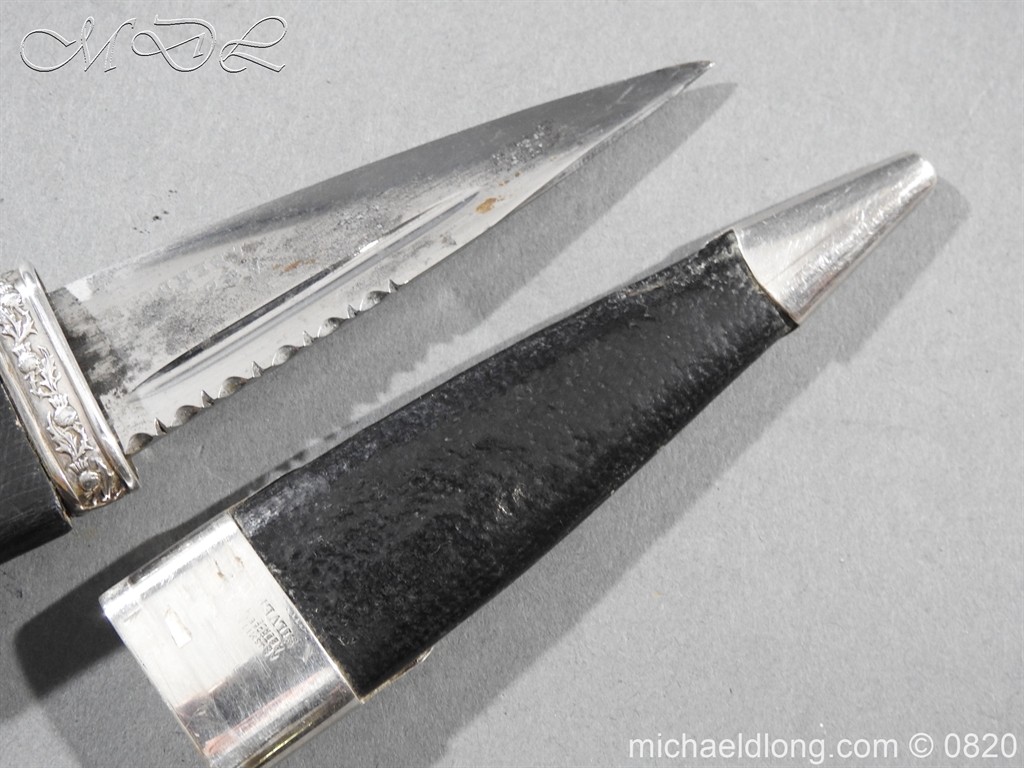 Cameron Highlanders Volunteer Sgian Dubh Silver Mounts - Image 6