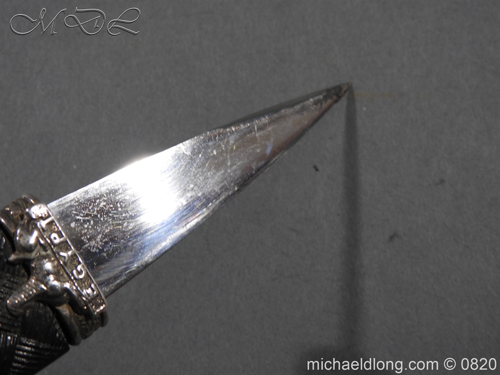 Cameron Highlanders Volunteer Sgian Dubh Silver Mounts - Image 8