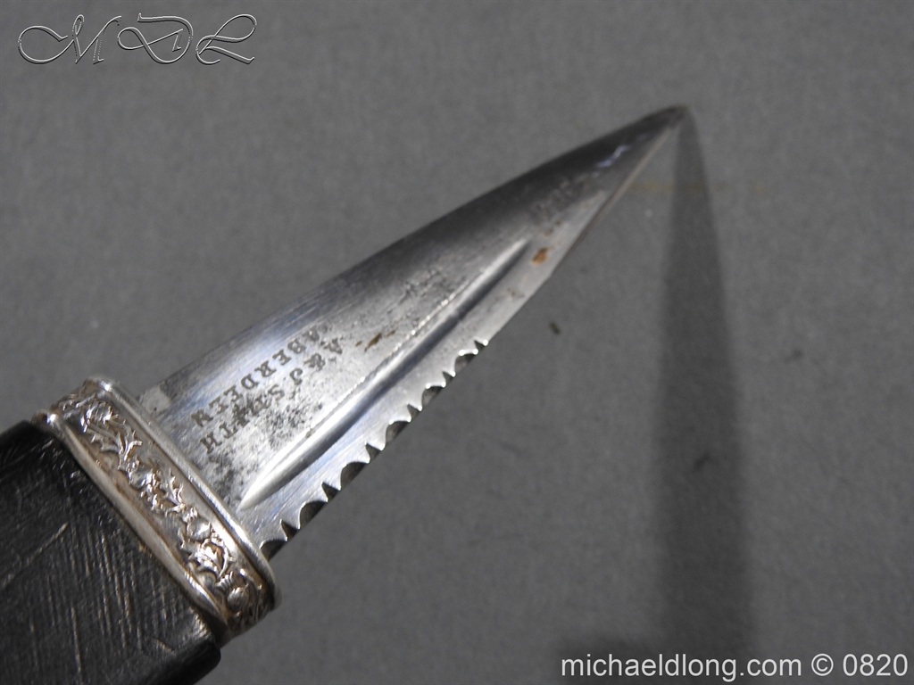 Cameron Highlanders Volunteer Sgian Dubh Silver Mounts - Image 9
