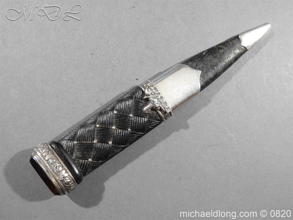 Cameron Highlanders Volunteer Sgian Dubh Silver Mounts - Image 14