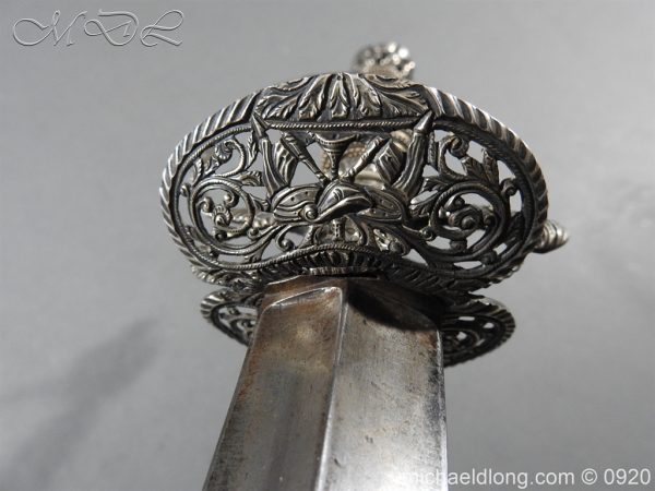 English Silver Hilt Sword Hallmarked 1755 - Image 10