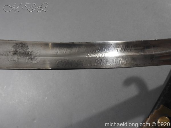 Victorian Staffordshire Constabulary Police Sword - Image 12