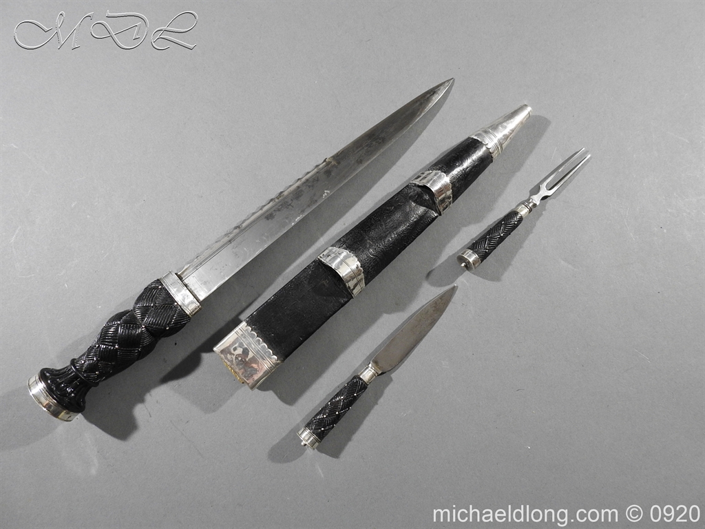 Scottish Silver Mounted Dirk c 1880