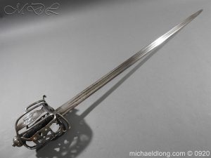English Dragoon Officer's Basket Hilted Sword c 1740