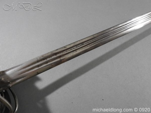 English Dragoon Officer's Basket Hilted Sword c 1740 - Image 3