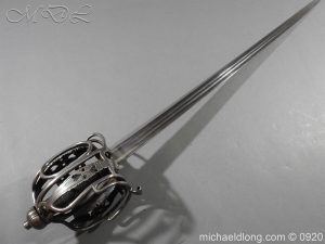 michaeldlong.com 11337 300x225 English Dragoon Officer's Basket Hilted Sword c 1740