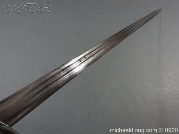 English Dragoon Officer's Basket Hilted Sword c 1740 - Image 9