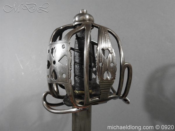 English Dragoon Officer's Basket Hilted Sword c 1740 - Image 15