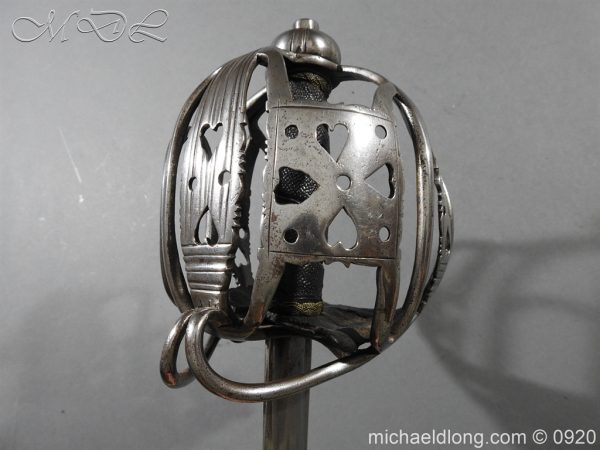 English Dragoon Officer's Basket Hilted Sword c 1740 - Image 16