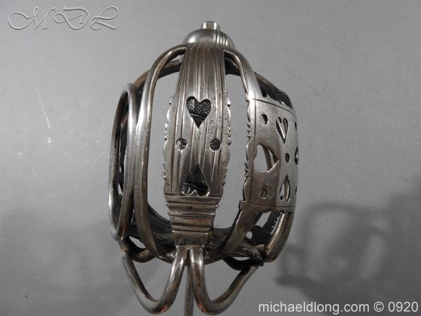 English Dragoon Officer's Basket Hilted Sword c 1740 - Image 17