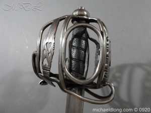 michaeldlong.com 11350 300x225 English Dragoon Officer's Basket Hilted Sword c 1740