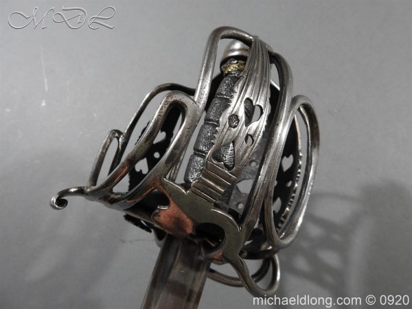 English Dragoon Officer's Basket Hilted Sword c 1740 - Image 19