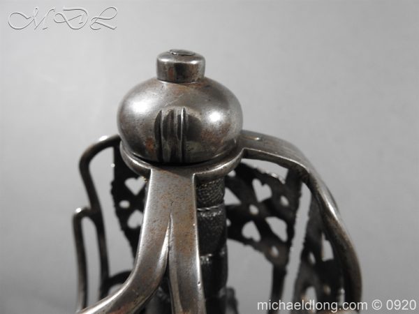 English Dragoon Officer's Basket Hilted Sword c 1740 - Image 20