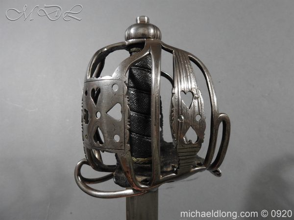 English Dragoon Officer's Basket Hilted Sword c 1740 - Image 23