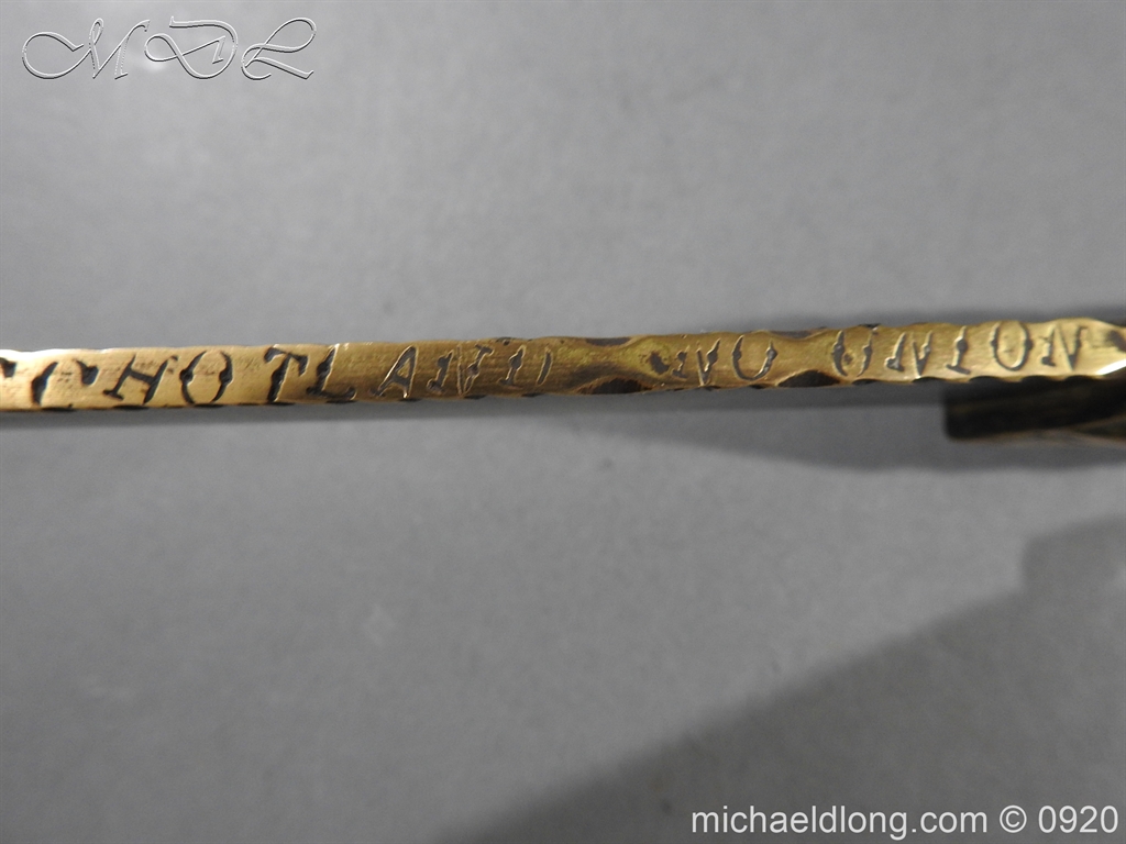 Scottish Dirk Engraved SCHOTLAND NO UNION Dated 1703 - Image 13
